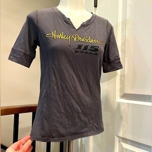 Harley-Davidson woman XS 115 years tee shirt gray
